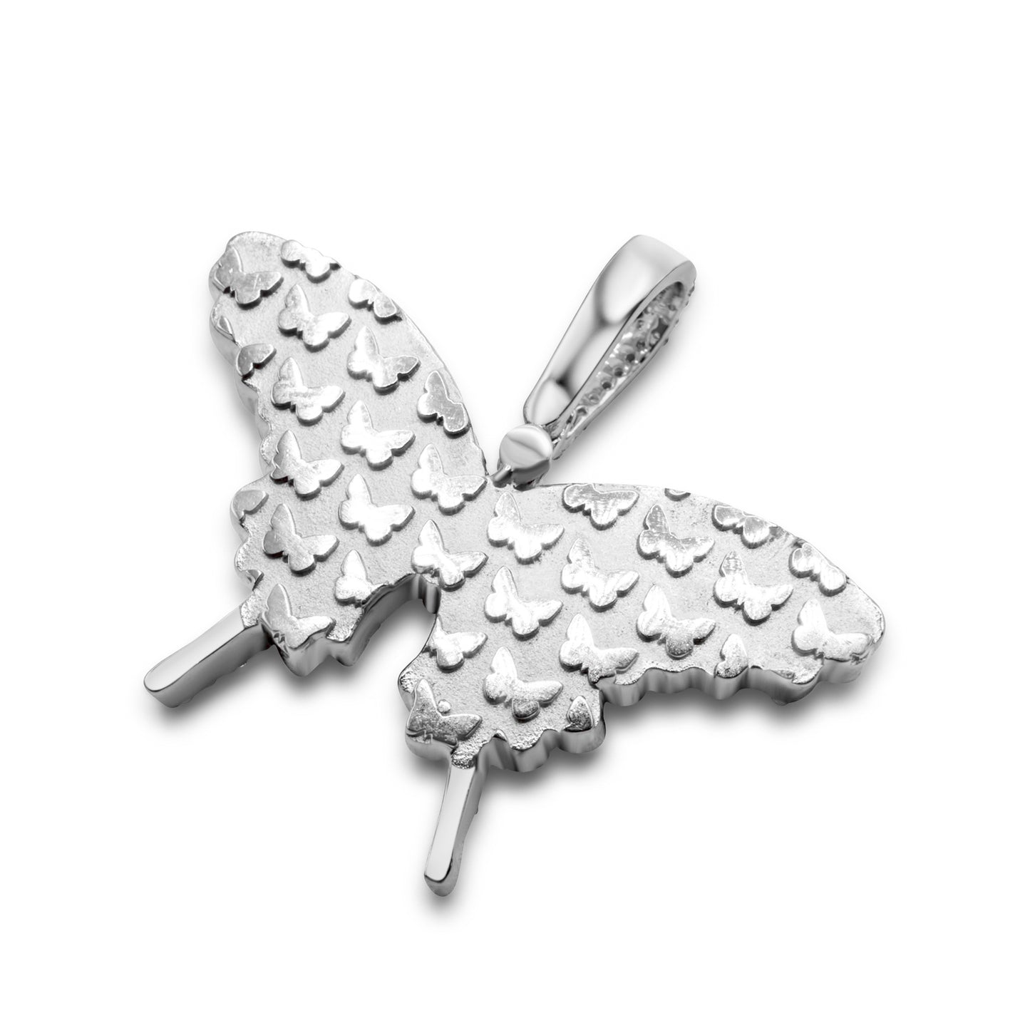 14K Butterfly Diamond Pendant 1.26 ctw
