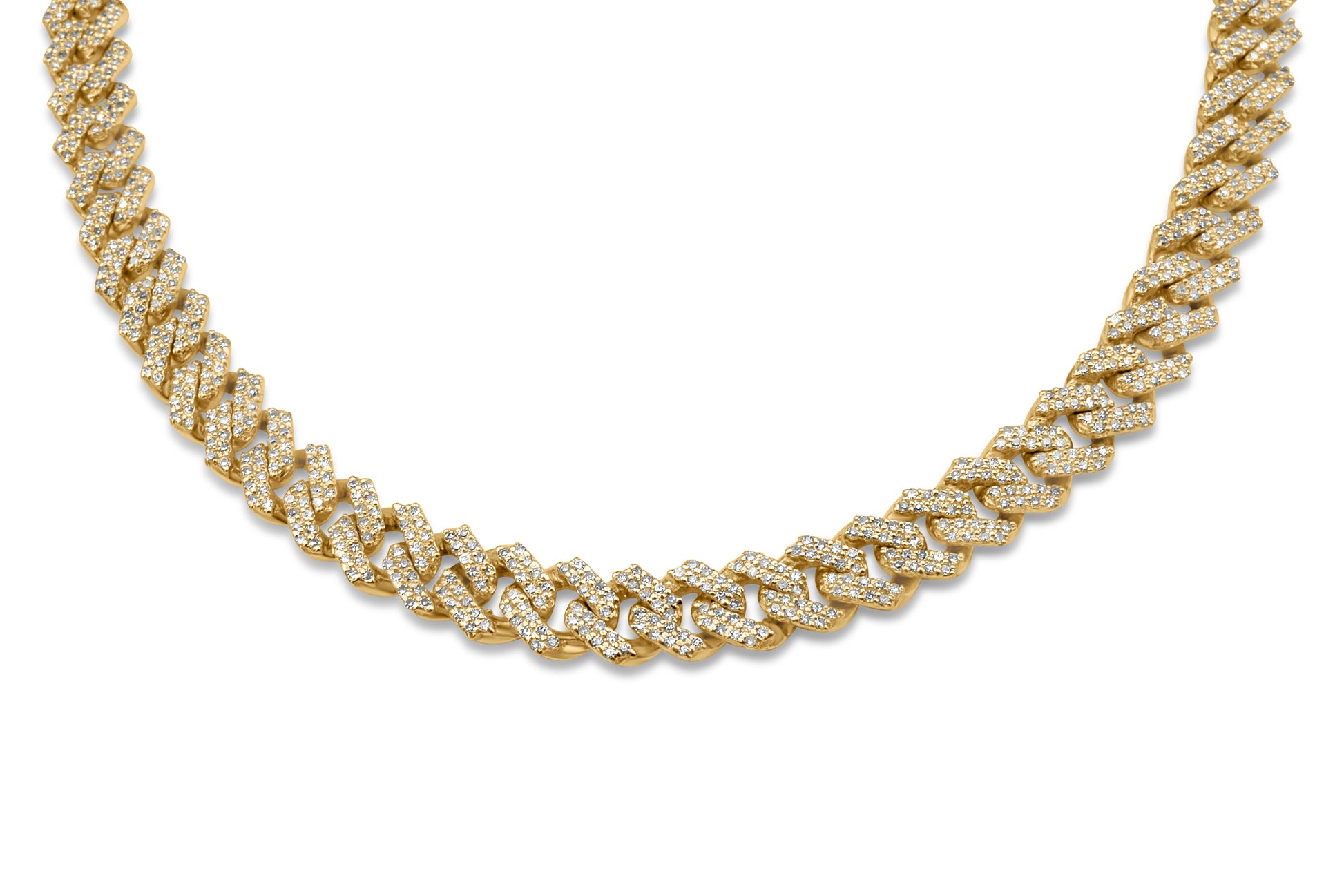 10K Yellow Gold Diamond Cuban Chain 6mm 5.31 ctw