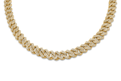 10K Yellow Gold Diamond Cuban Chain 6mm 5.31 ctw