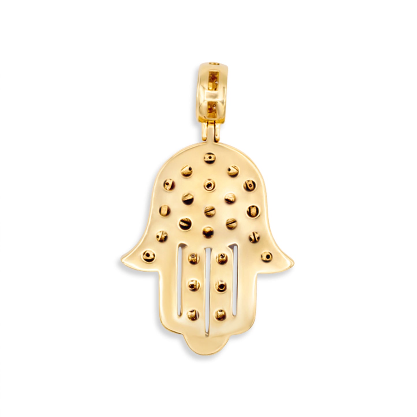 14k Solid Gold Diamond Hamsa 2.90ctw