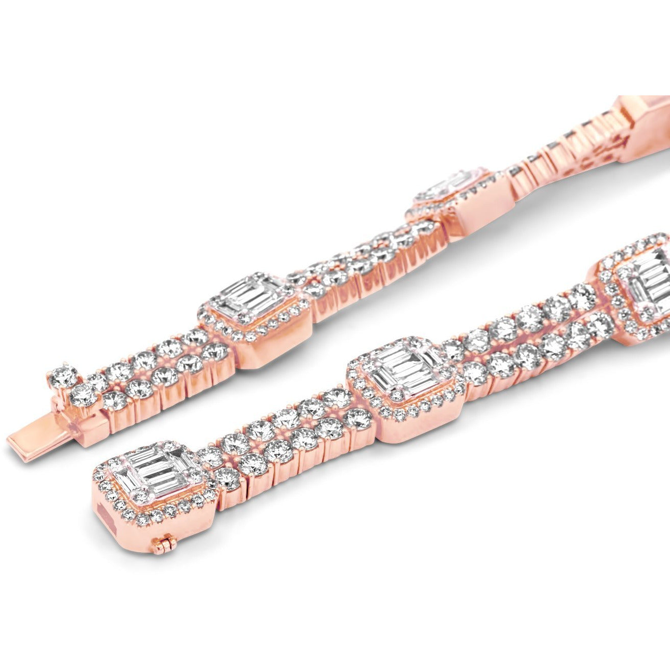 10K White Gold 9.68ct Baguette Diamond 14.5mm Cuban Bracelet – Shyne  Jewelers™