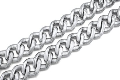 14K Diamond White Gold Cuban Chain Choker 8mm 14.00 ctw