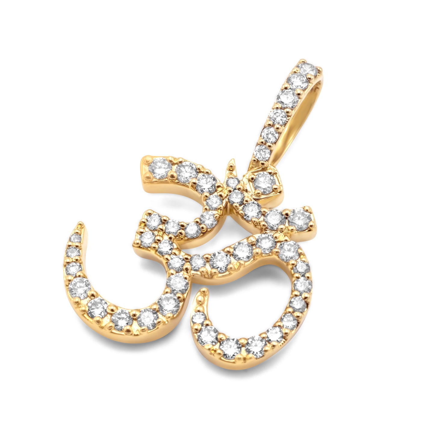 10k Yellow Gold Ohm Pendant 1.17ctw