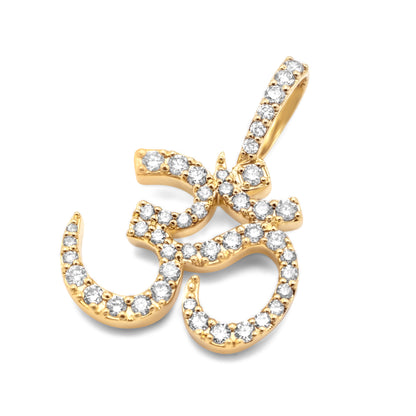 10k Yellow Gold Ohm Pendant 1.17ctw