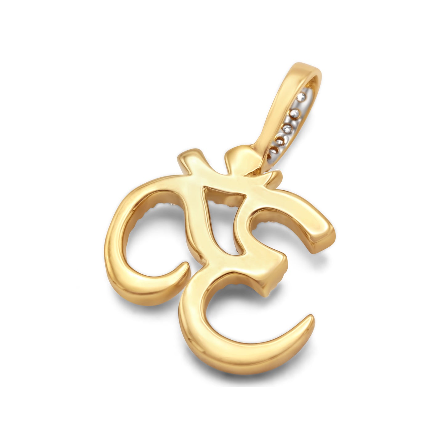 10k Yellow Gold Ohm Pendant 1.17ctw
