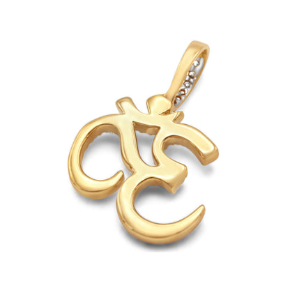 10k Yellow Gold Ohm Pendant 1.17ctw