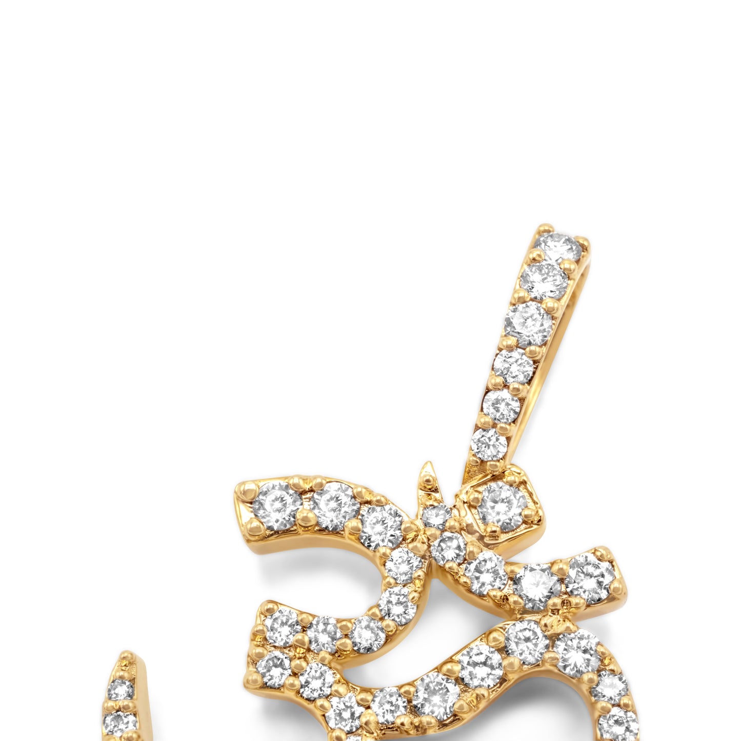 10k Yellow Gold Ohm Pendant 1.17ctw