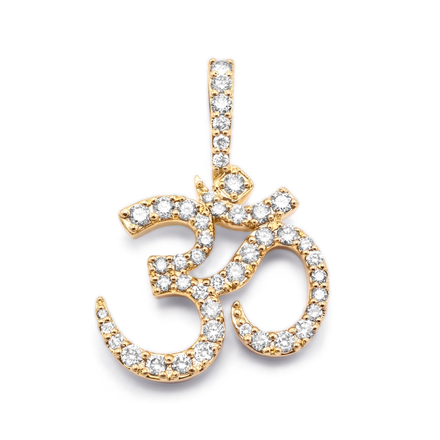 10k Yellow Gold Ohm Pendant 1.17ctw