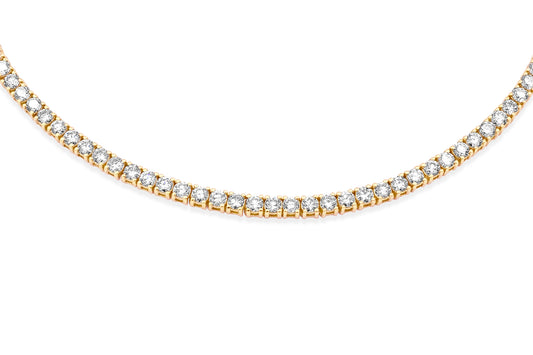 14K Yellow Gold 5-Pointer Tennis Chain