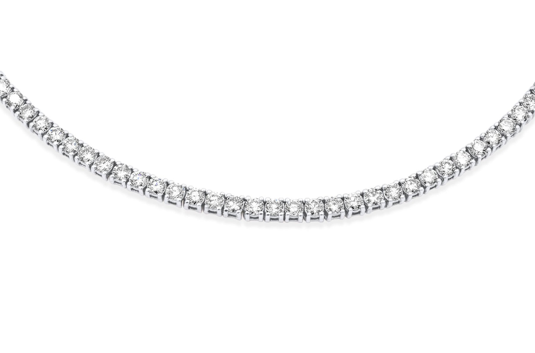 14K White Gold 12 Pointer Tennis Chain