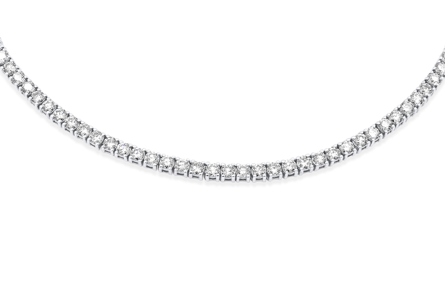 14K White Gold 15-Pointer Tennis Chain