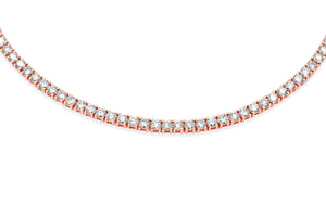 14K Rose Gold 5-Pointer Tennis Chain