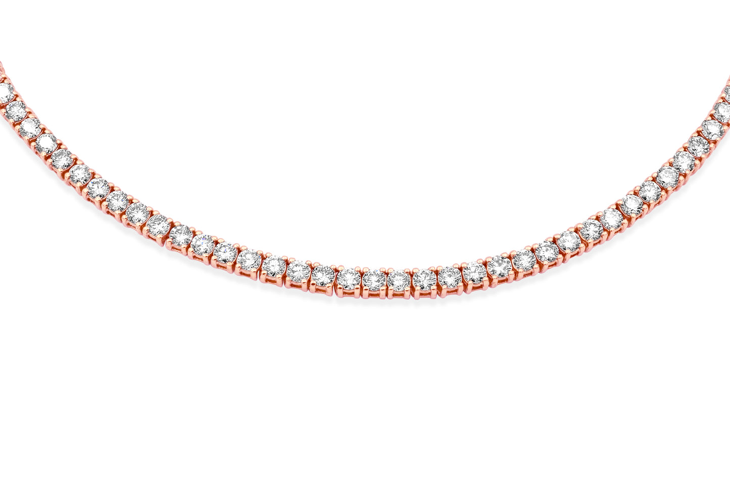 14K Rose Gold 15-Pointer Tennis Chain