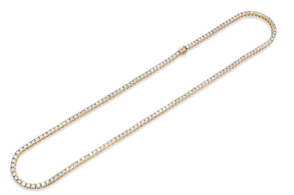 14K Solid Gold 5-Pointer Tennis Chain