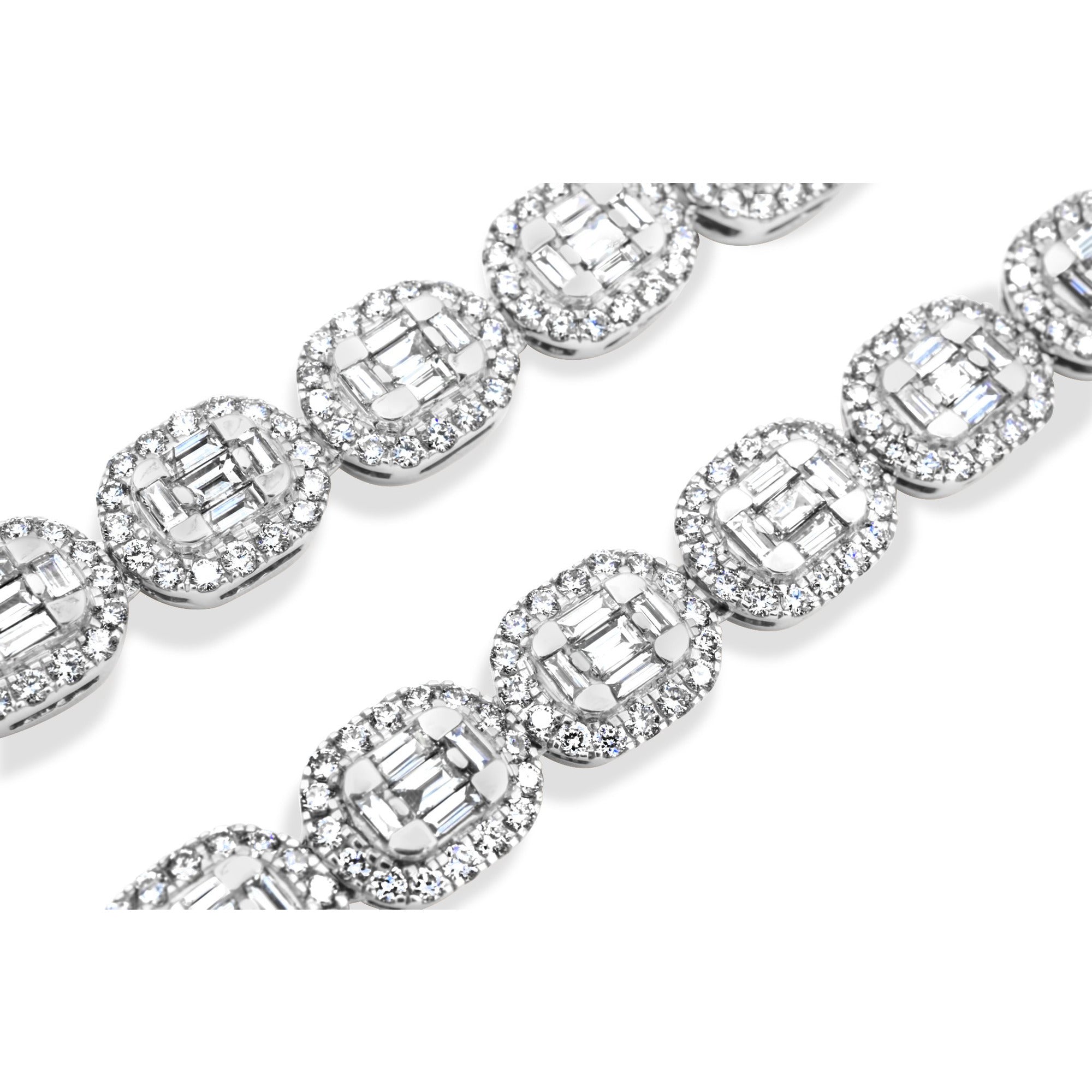 14k Solid Gold Baguette Diamond Chain 18.05ctw – NYC Luxury
