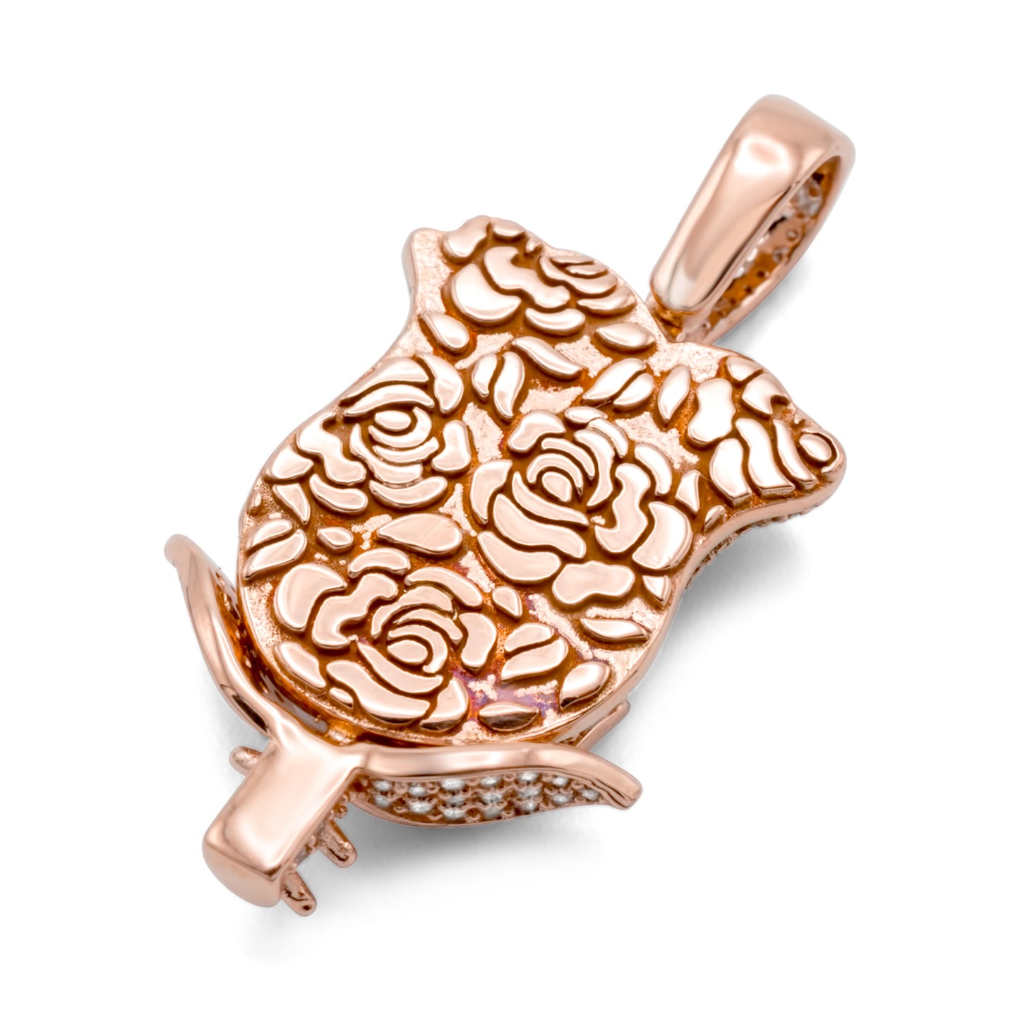 10K Diamond Rose Pendant 1.35CTW