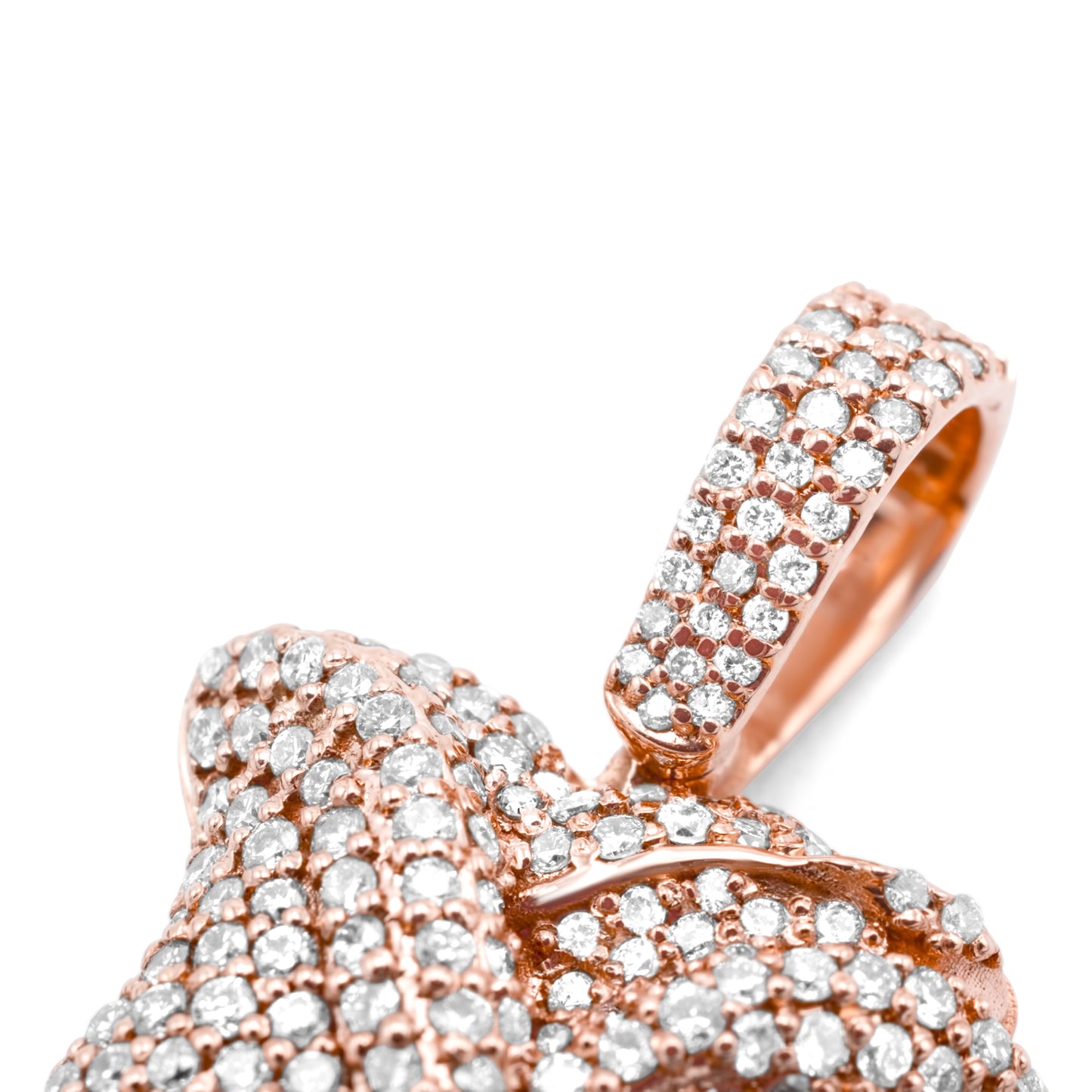 10K Diamond Rose Pendant 1.35CTW