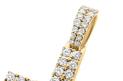 14K Yellow Gold Cross Pendant 2.20ctw