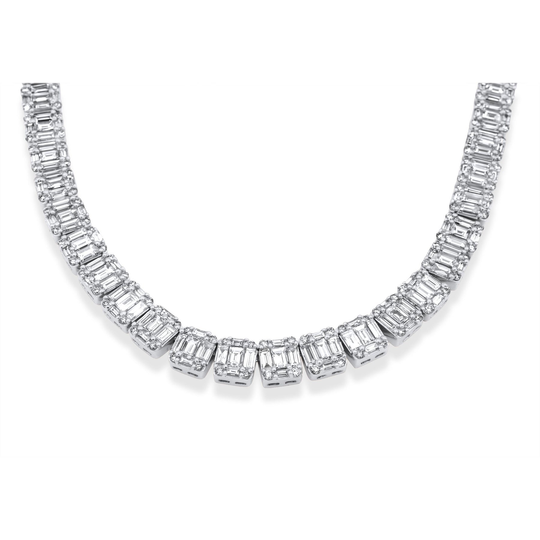 Baguette diamond chain real Clearance