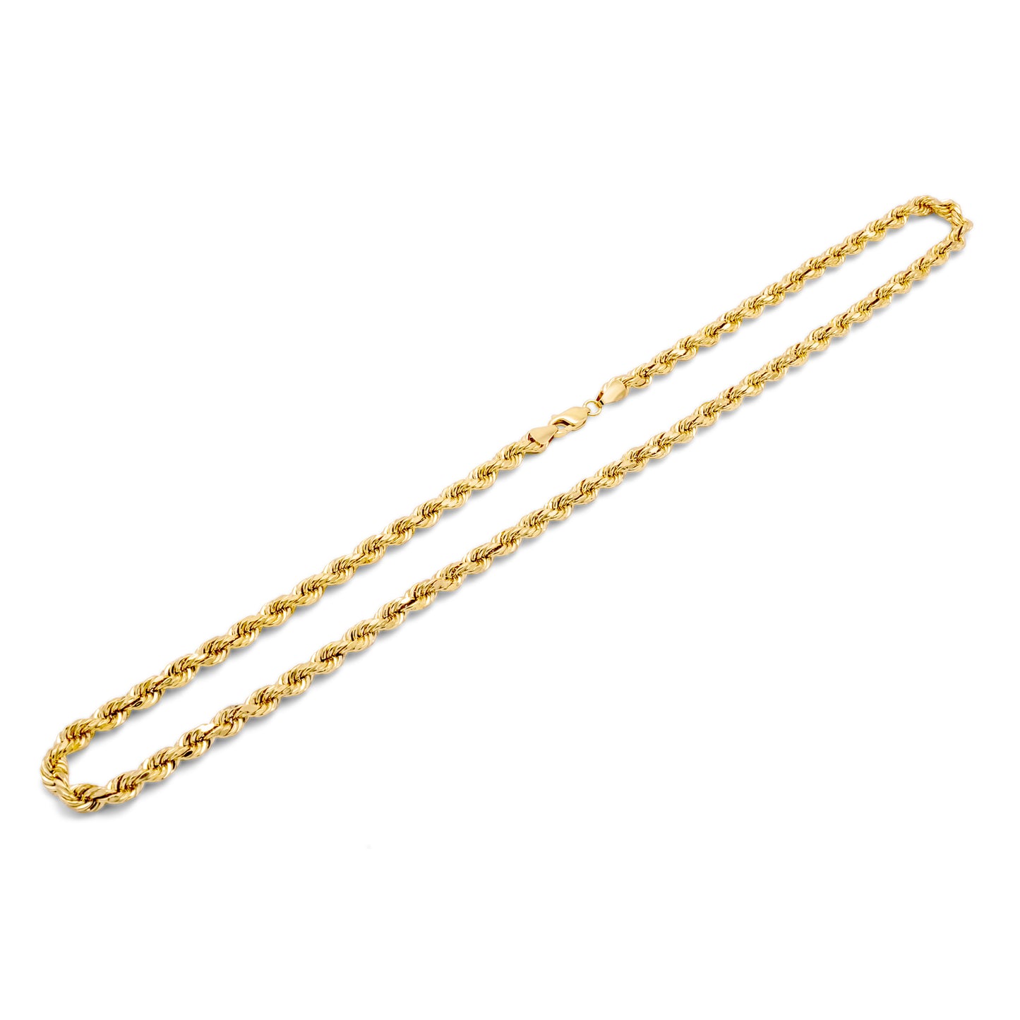 10K Yellow Gold Hollow Rope Chain 5.5mm