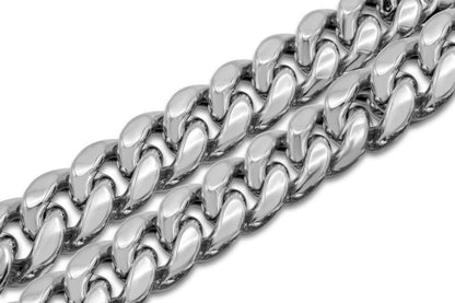 10K Hollow White Gold Cuban Chain 11.5mm