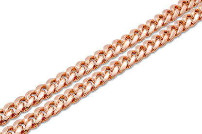 10K Hollow Rose Gold Cuban Chain 5.5mm