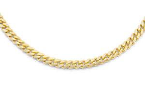 14k Solid Yellow Gold Cuban Link Chain 2.5mm