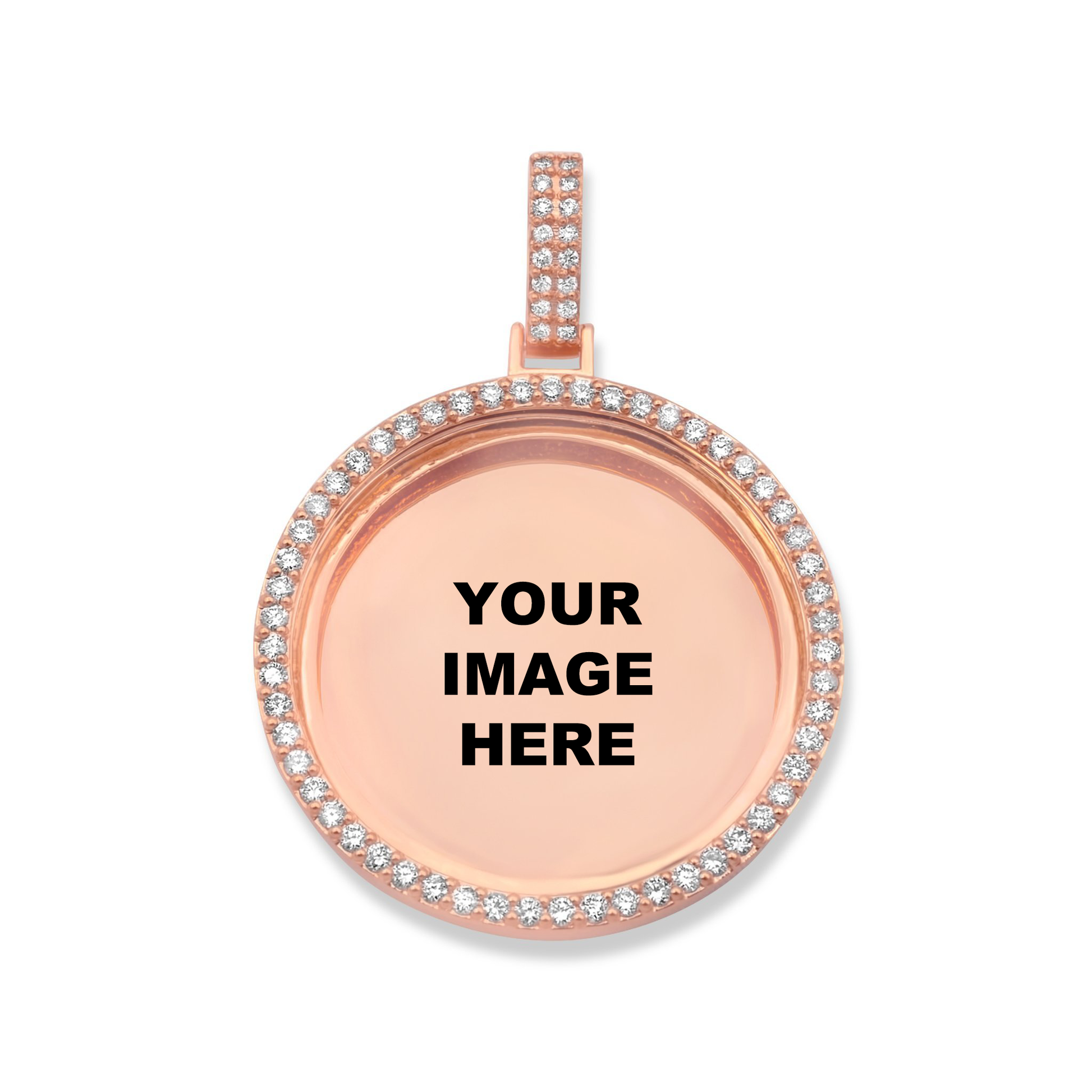 14K Rose Gold Picture Pendant 3.25ctw