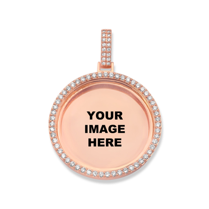 14K Rose Gold Picture Pendant 3.25ctw