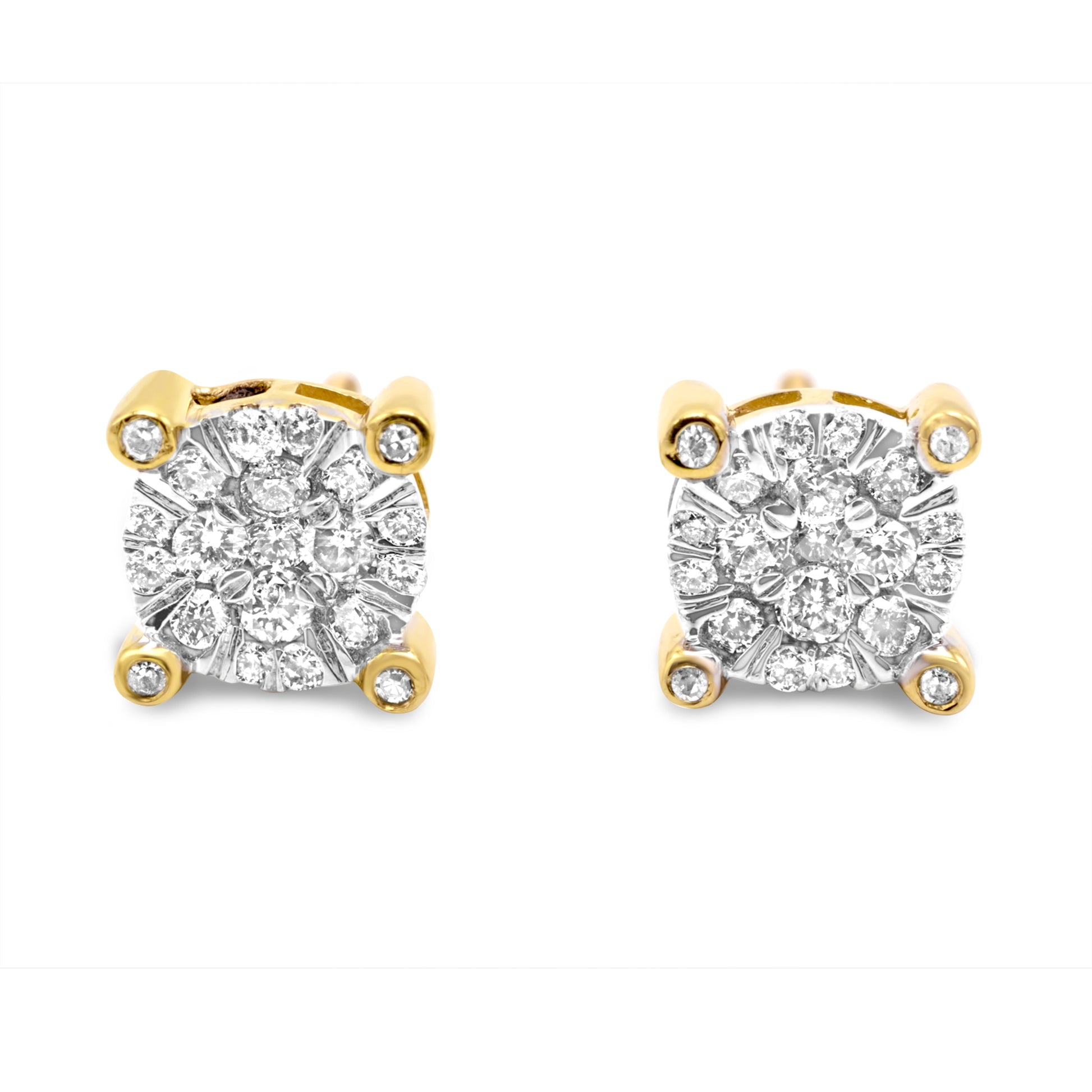 14k Yellow Gold Diamond Earrings 0.25ctw