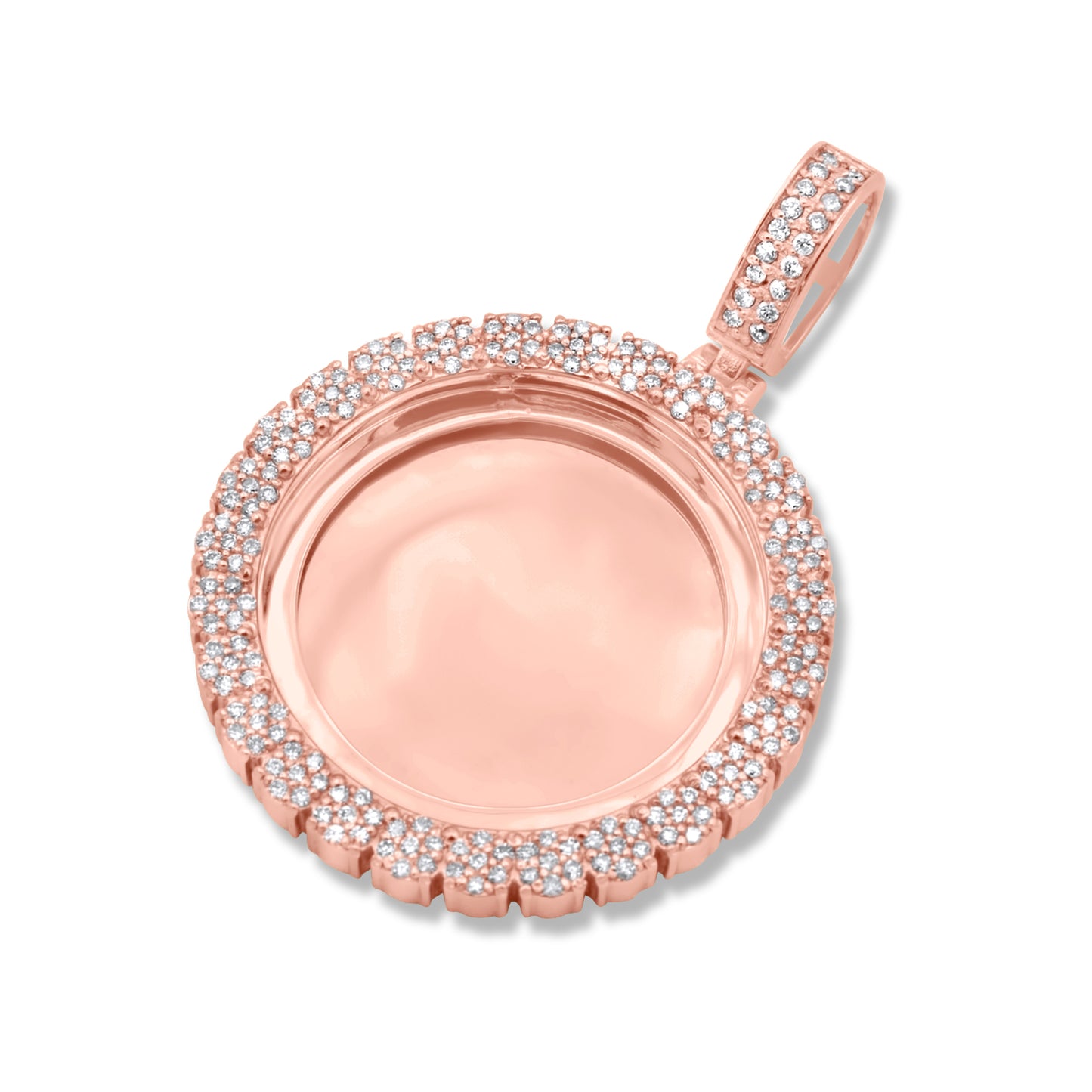 14k Solid Gold Diamond Picture Pendant 2.26ctw