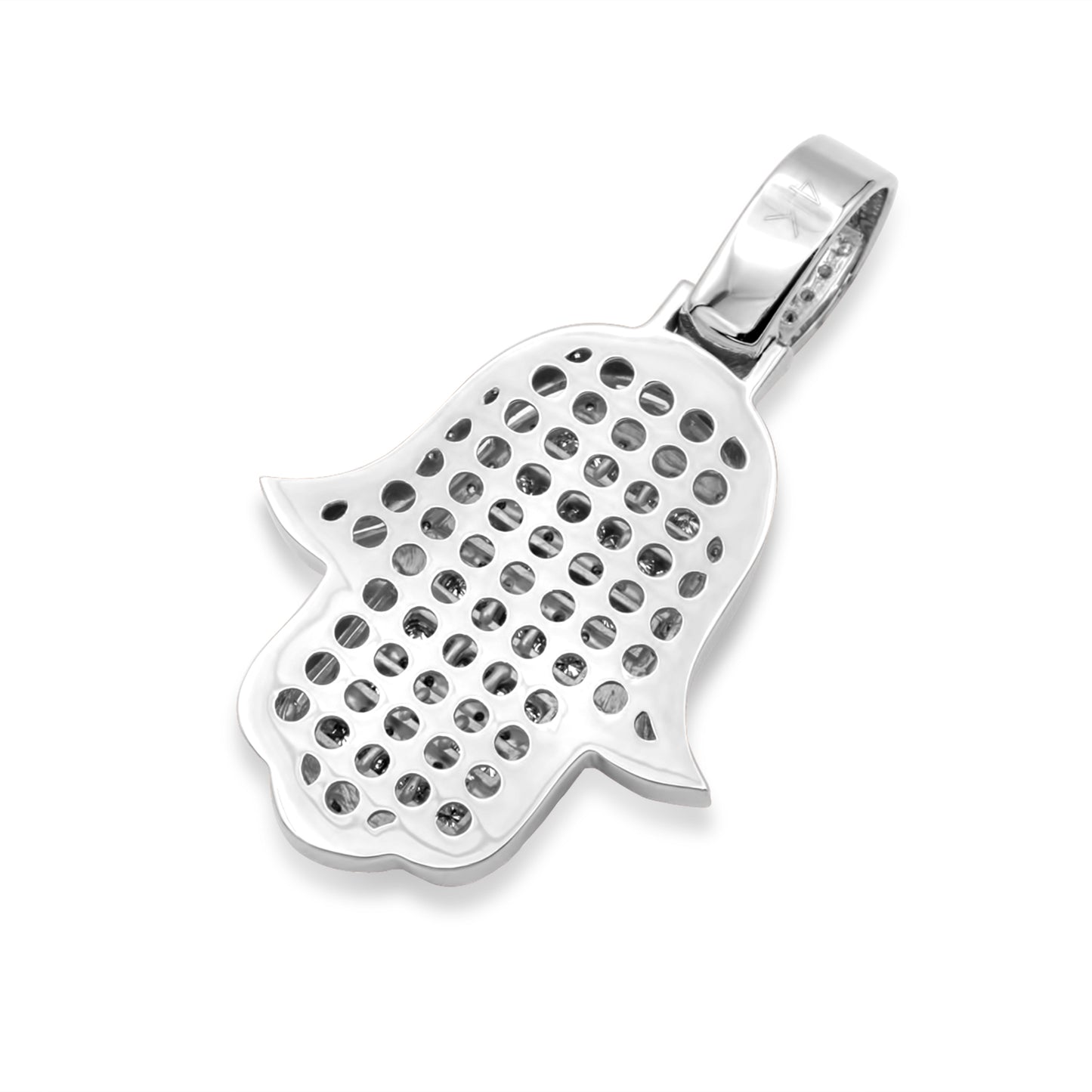 14k Solid Gold Diamond Hamsa 3.49ctw