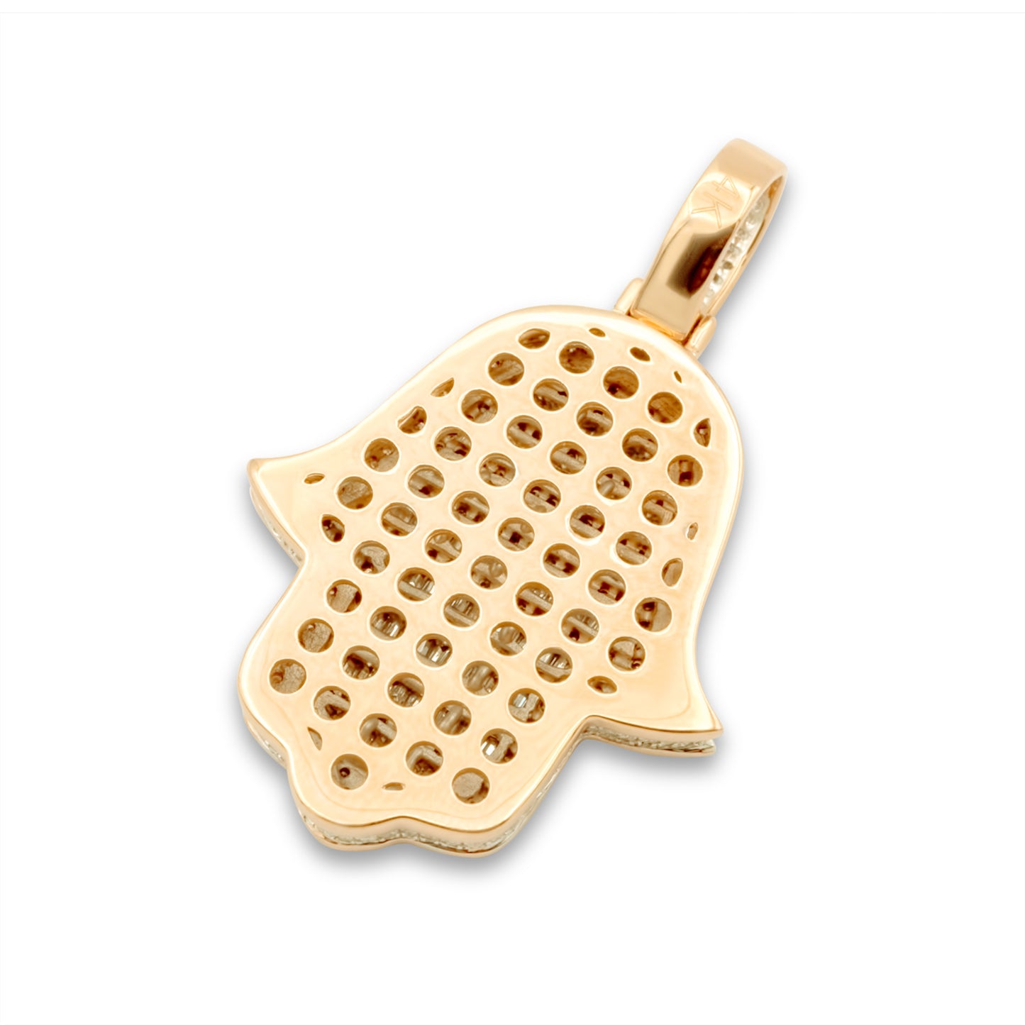 14k Two-Tone Gold Diamond Hamsa 1.49ctw