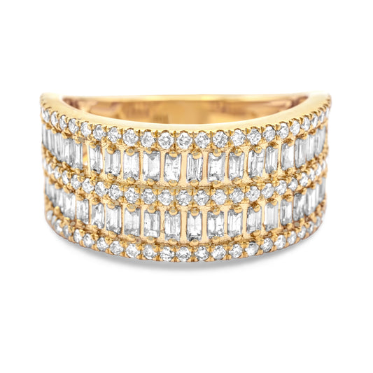 10k Yellow Gold Diamond Baguette Ring 1.46ctw
