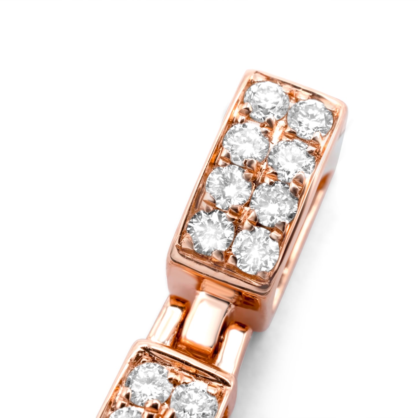 10k Rose Gold Diamond Cross 0.95ctw