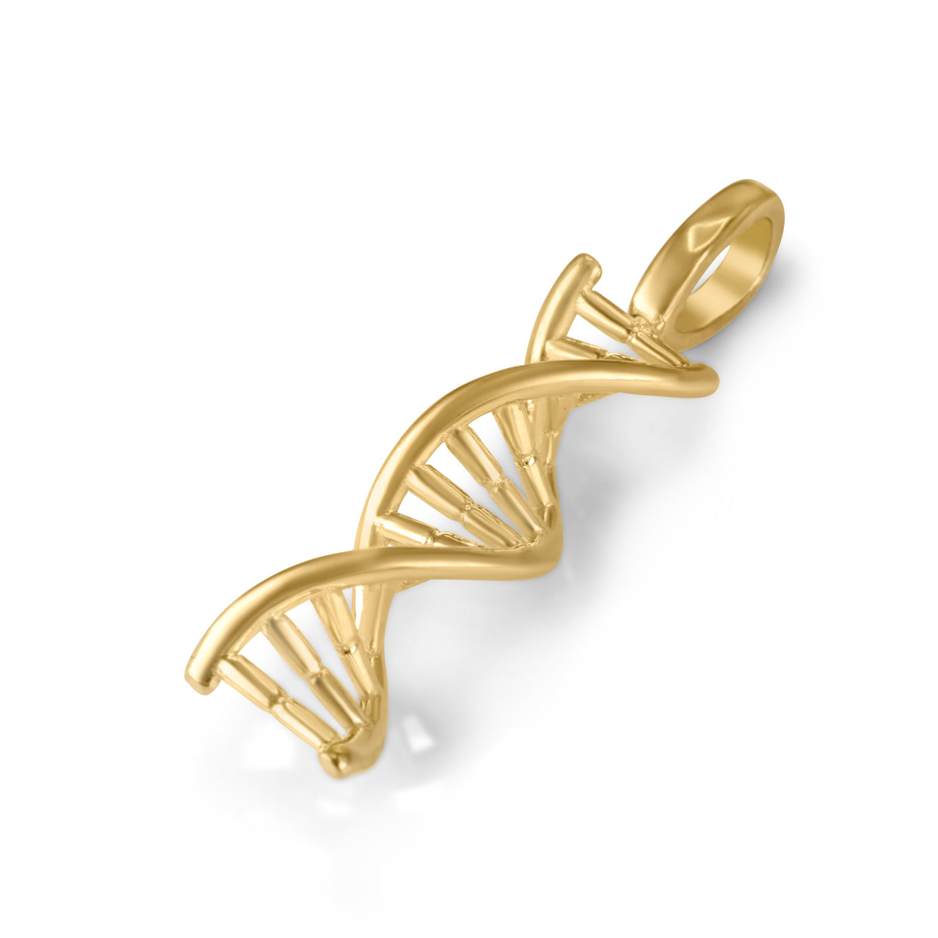 10K Solid Gold DNA Spinning Pendant
