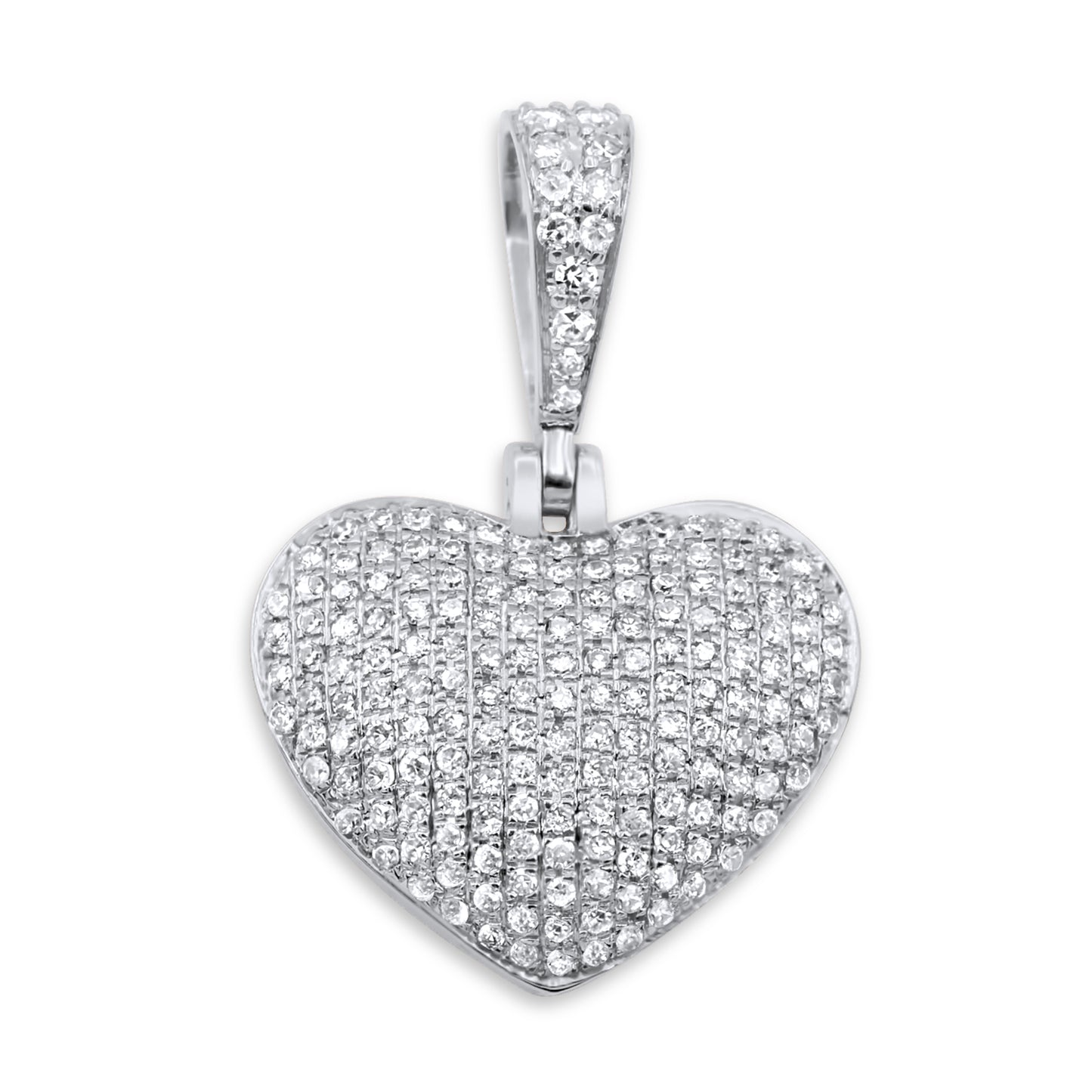 14k Diamond Heart Pendant 0.56 ctw