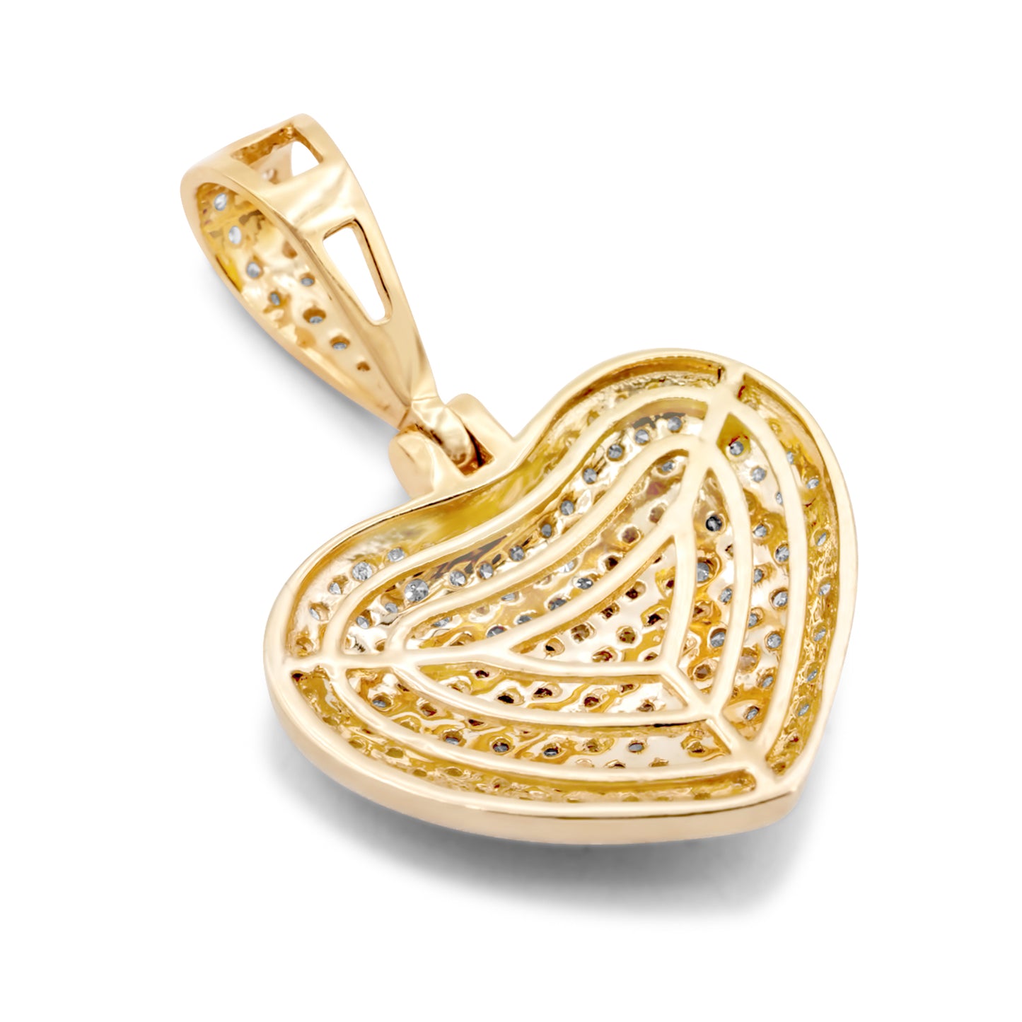 14k Diamond Heart Pendant 0.56 ctw