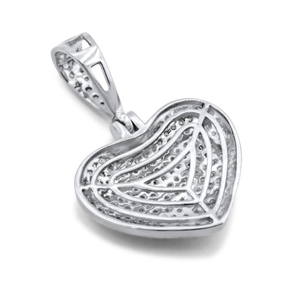 14k Diamond Heart Pendant 0.56 ctw
