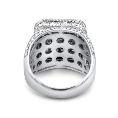 14k White Gold Baguette Diamond Ring 5.68ctw