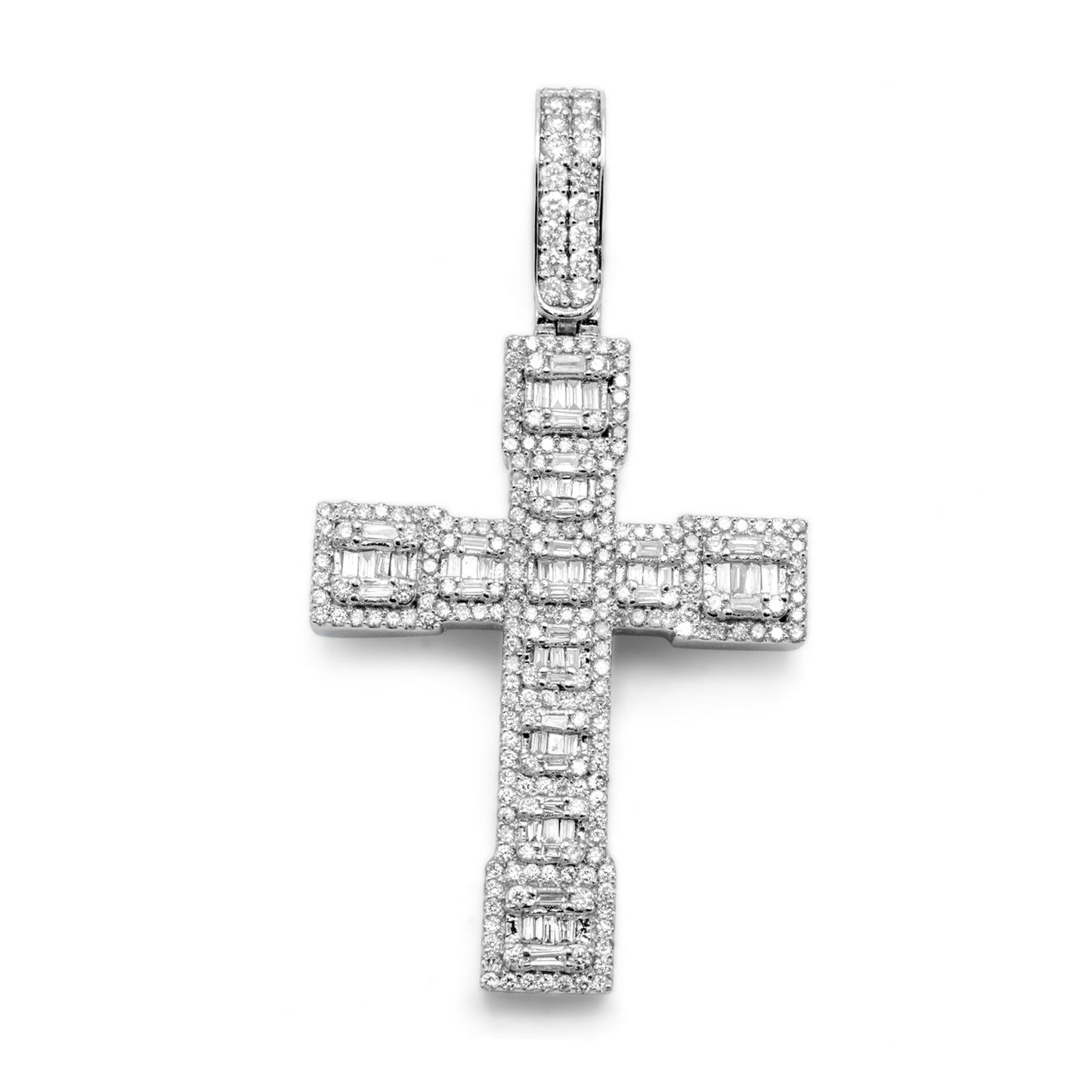 10k Solid Gold Diamond Cross 1.50ctw