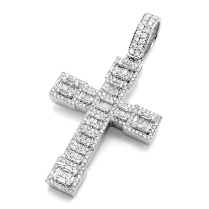 10k Solid Gold Diamond Cross 1.50ctw