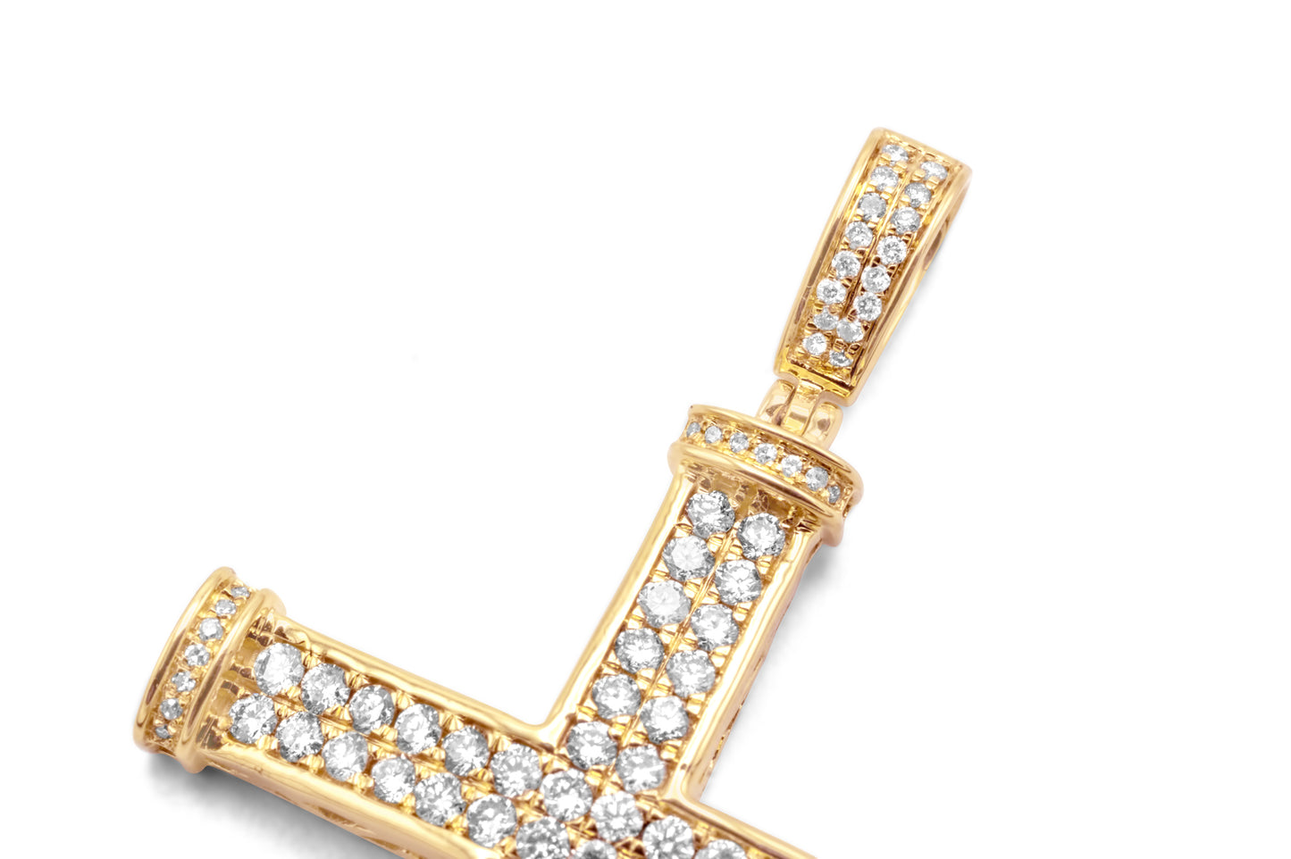 10k Solid Gold Diamond Cross 1.50ctw