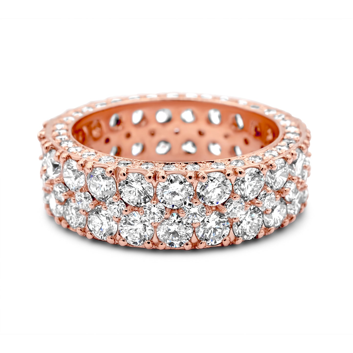 14k Solid Gold Diamond Wedding Band 6.85ctw