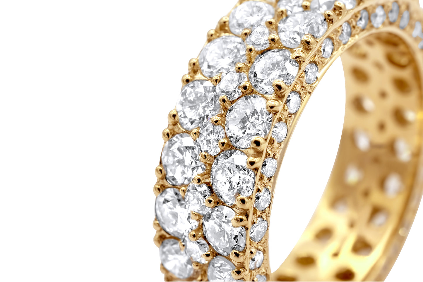 14k Solid Gold Diamond Wedding Band 6.85ctw