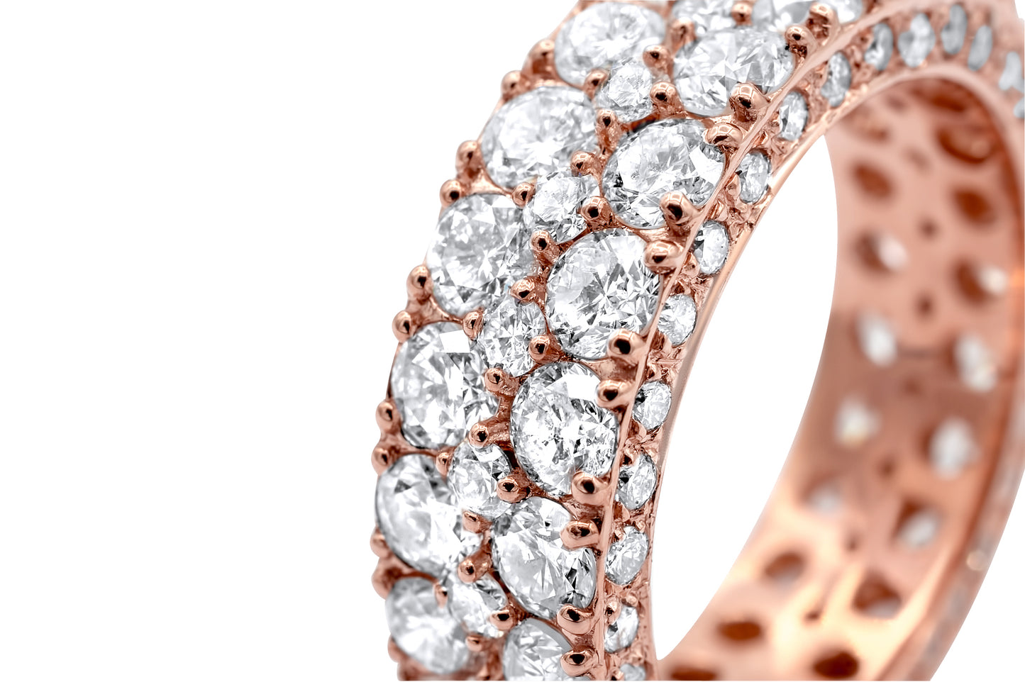 14k Solid Gold Diamond Wedding Band 6.85ctw