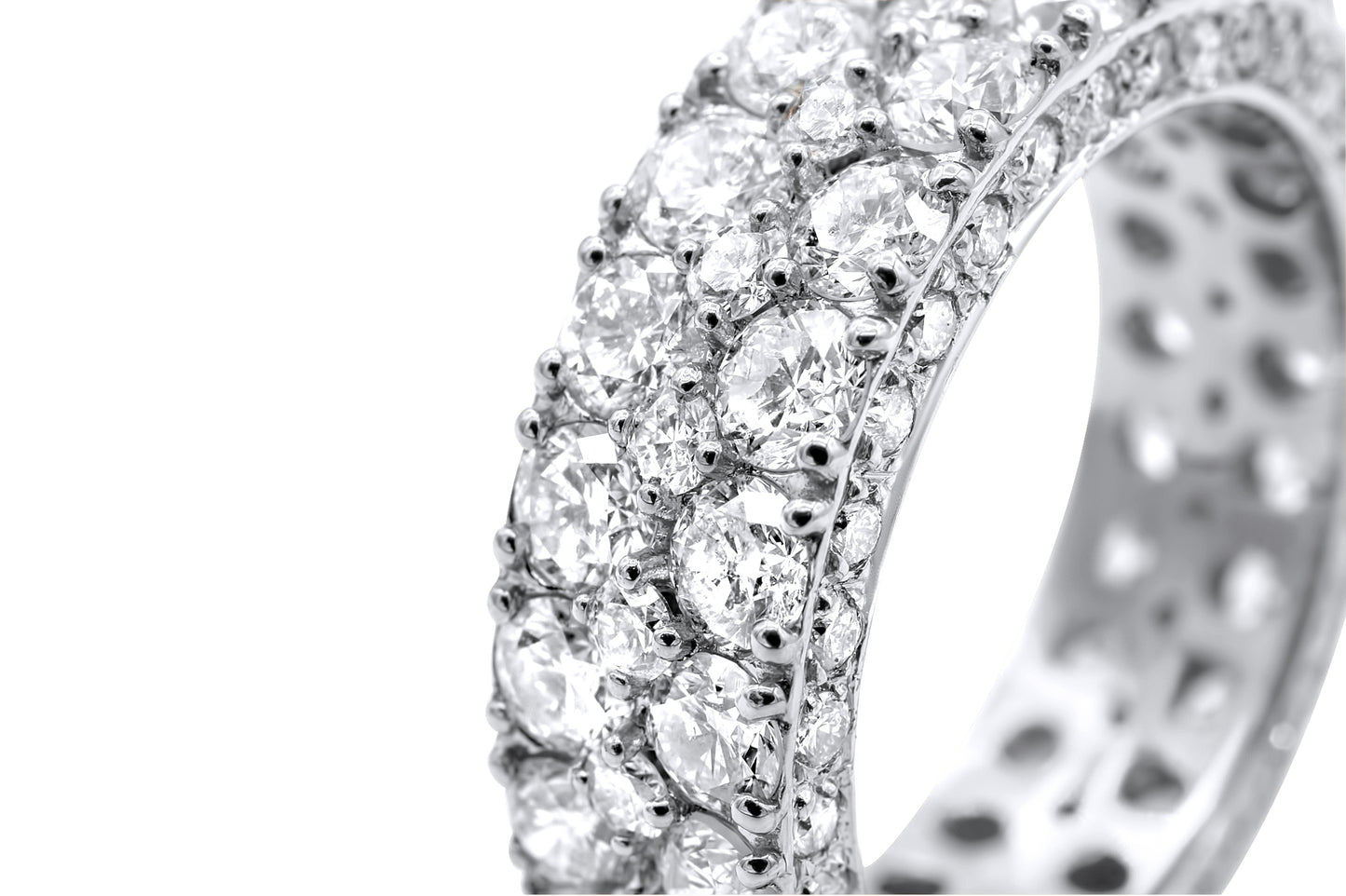 14k Solid Gold Diamond Wedding Band 6.85ctw