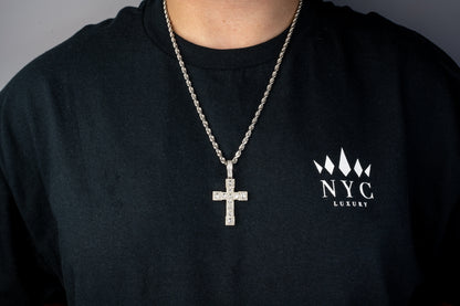 10k Solid Gold Diamond Cross 1.50ctw
