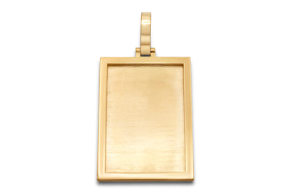 10k Solid Gold Rectangle Picture Pendant