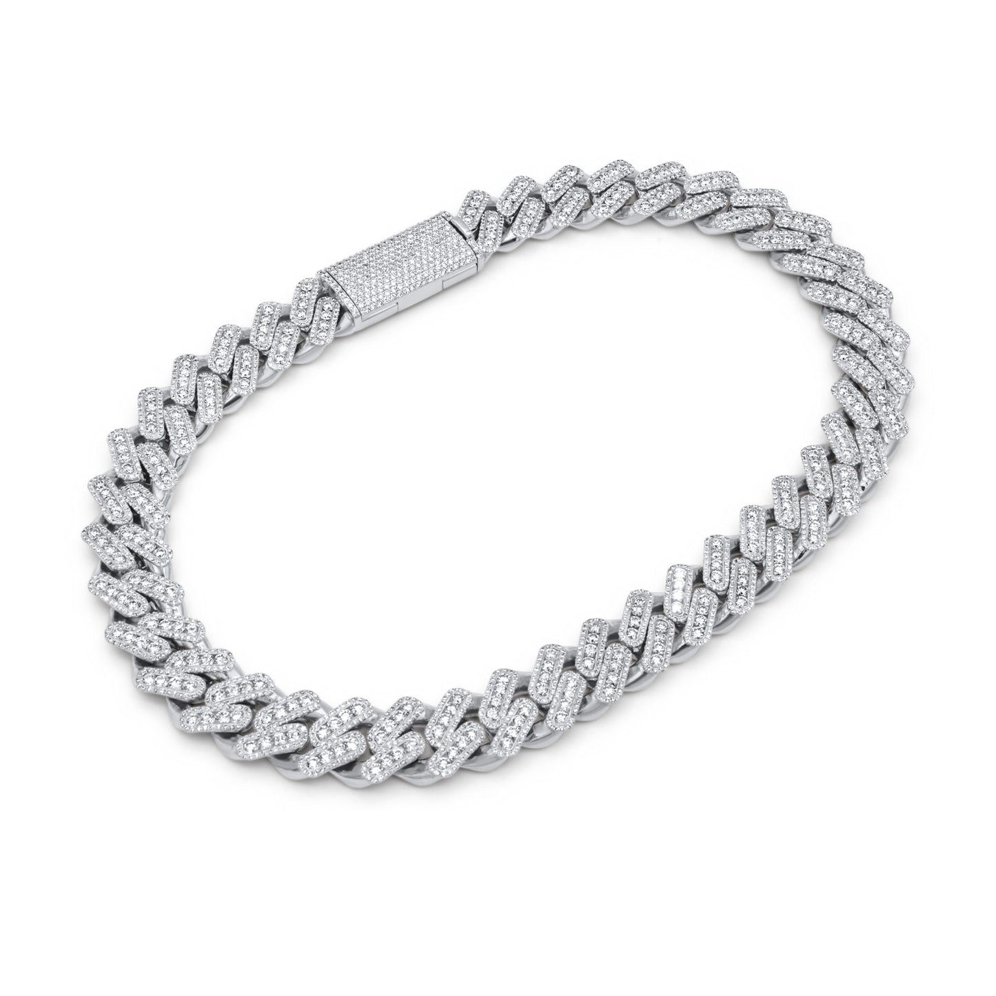 14k Solid Gold Cuban Link Diamond Necklace 19.16mm 48.50 ctw
